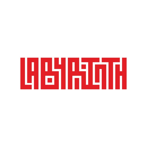 Labyrinth logo with the title 'A logo for an apparel brand,'