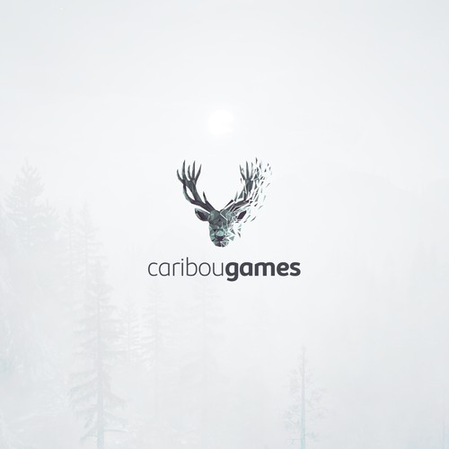 Caribou logo with the title 'Complex logo for gaming industry'