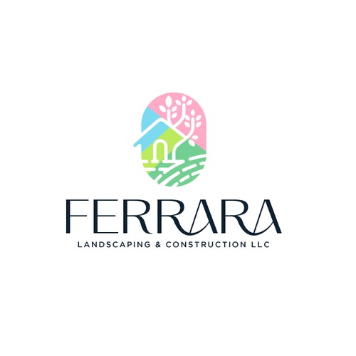 Construction company logo with the title 'logo design '