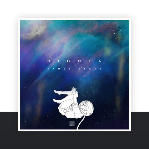 Star illustration with the title 'Illustration and Design for an Electronic Music Single/CD [version #2]'