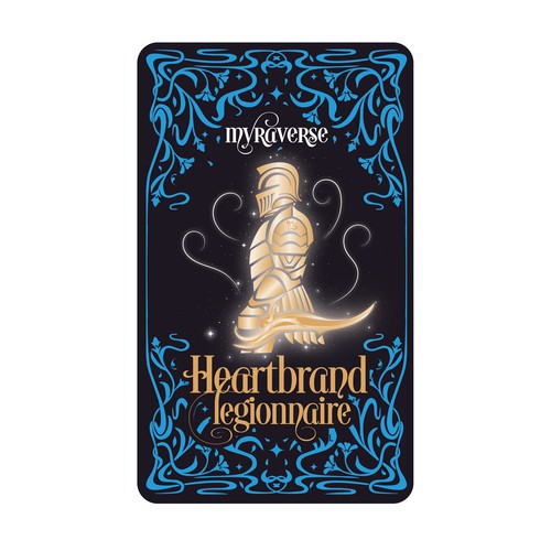 Knight design with the title 'Art Nouveau Story Cards'