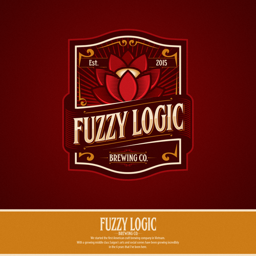 Brewery logo with the title 'Brewing company logo'