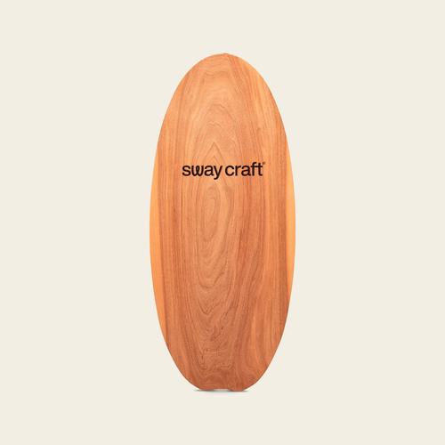 Hardwood logo with the title 'Sway Craft Balance Boards Logo Design'