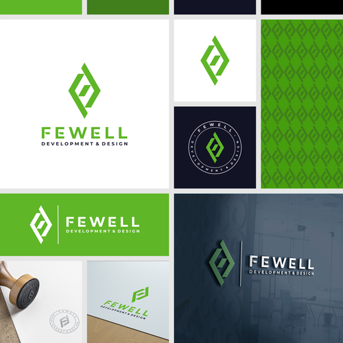 Letter f design logo with the title 'Fewell Development & Design'