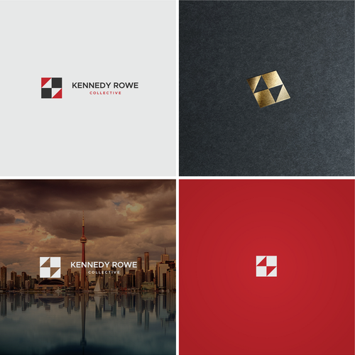 Triangle brand with the title 'KR Logo concept'