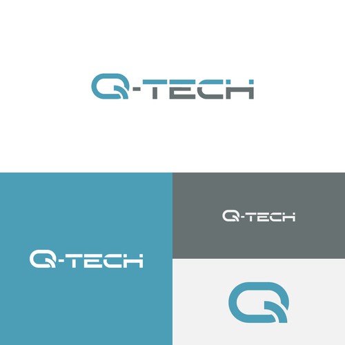 Corporate identity logo with the title 'Logo Concept for Qtech Microfiber Towel'
