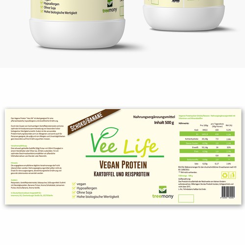 Vegan label with the title 'Label vegan'