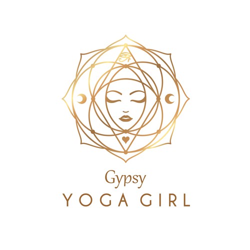 Brand logo with the title 'Yoga Logo Design'