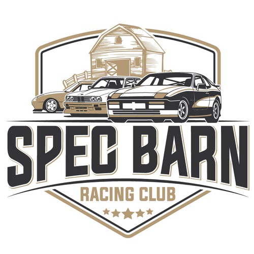 Black brand with the title 'Racing club/shop logo'