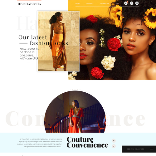 Fashion website with the title 'Her Habesha'