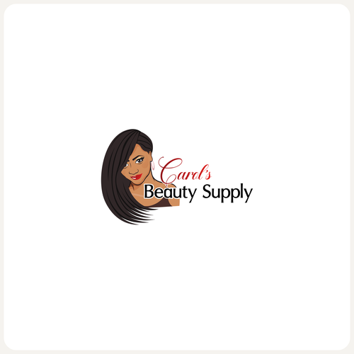 Beauty logo with the title 'Logo design for Carol's Beauty Supply'