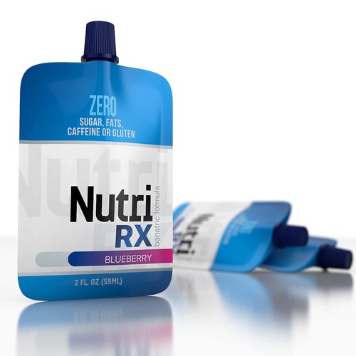 3D rendering design with the title 'Protein product design & 3D rendering'