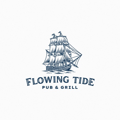 Sailing logo with the title 'Flowing Tide'