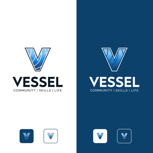 Skills logo with the title 'Vessel Community | Skills | Life Logo'