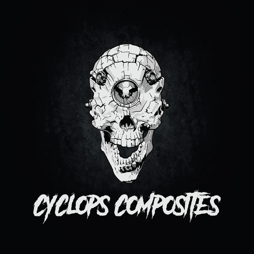 Kick-ass logo with the title 'Cyclops Composites'