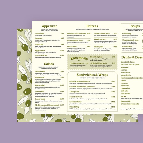Mediterranean design with the title 'Mediterranean menu design'