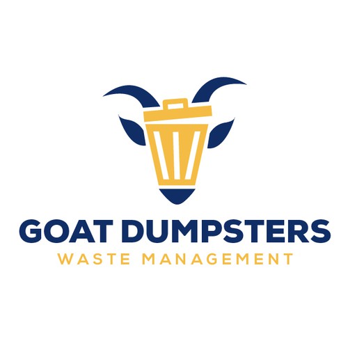 Waste logo with the title 'simple, clean unique logo'