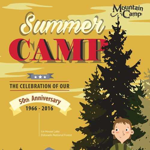 Summer camp design with the title 'Summer Camp Poster Design'