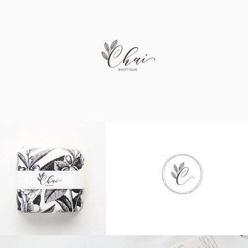 Beverage brand with the title 'Logo concept for Chai Boutique - a tea store chain'