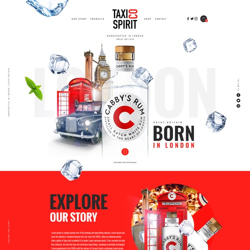 Drink website with the title 'Cabby's Rum from London'