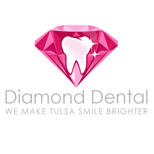 Diamond logo with the title 'Modern logo for a dental '
