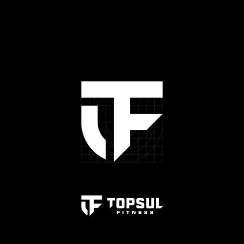 Grid logo with the title 'TF Geometric Fitness Logo'