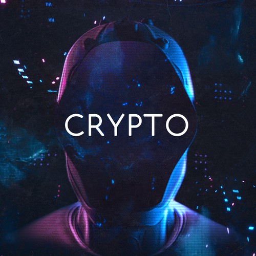 Robot illustration with the title 'Illustration for the word CRYPTO :) '