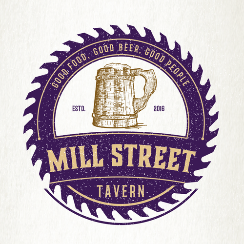 Tavern logo with the title 'MILL STREET TAVERN'
