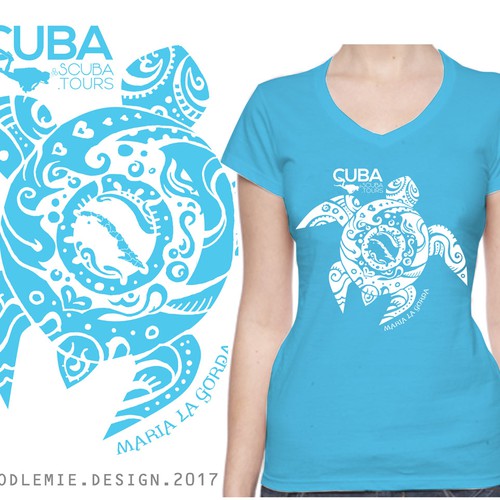 Travel t-shirt with the title 'Design T-shirt for Scuba Divers in CUBA'