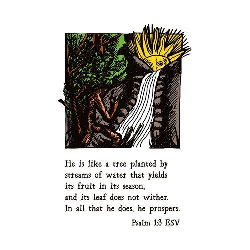 Comics illustration with the title 'Shirt Design'