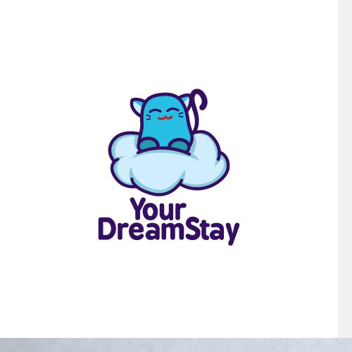 Cute cat logo with the title 'Your Dreamstay'