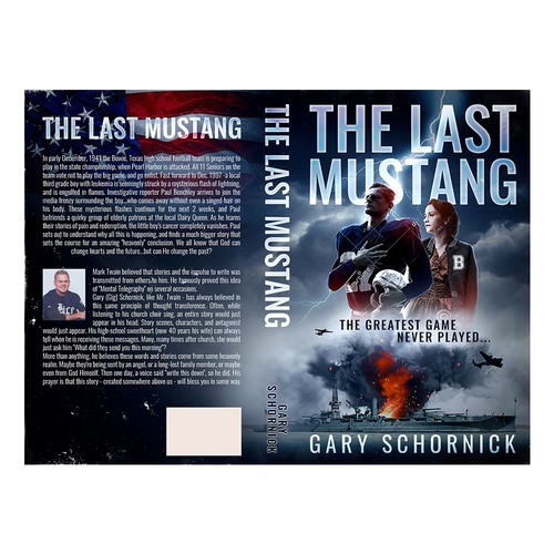 WW2 design with the title 'The Last Mustang Book Cover Design'
