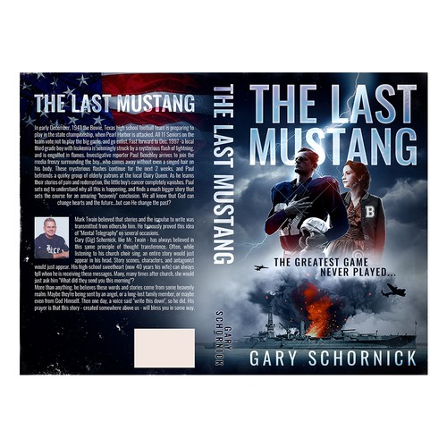 War book cover with the title 'The Last Mustang Book Cover Design'