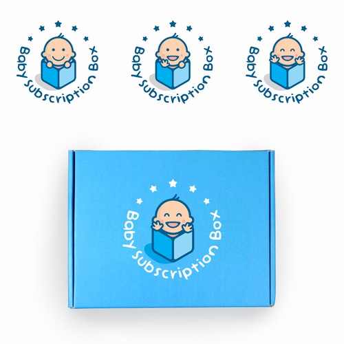 Children's design with the title 'Baby Subscription Box'