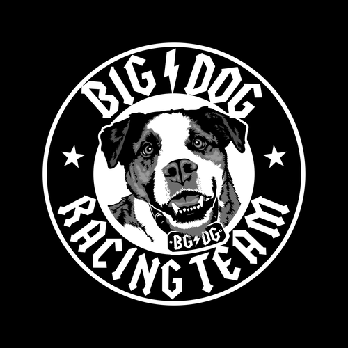 Racing logo with the title 'Big Dog Racing'