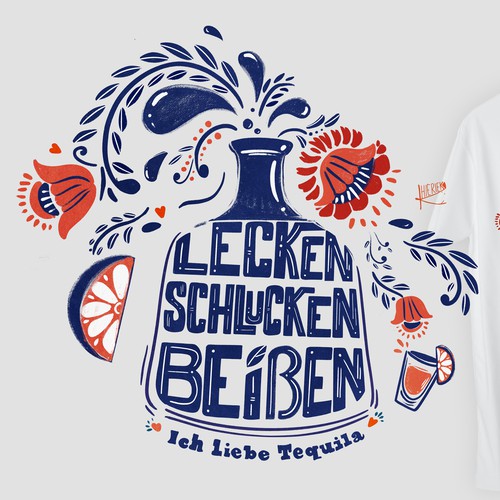 Food t-shirt with the title 'Tequila themed typography'