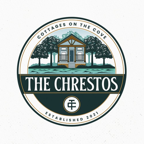 Lake logo with the title 'Logo for Tiny home cottages, lakefront, wellness resort'