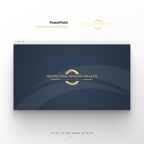 Company design with the title 'Senior wealth template design'