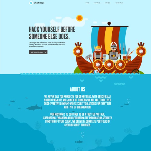 Typography website with the title 'sannidi'