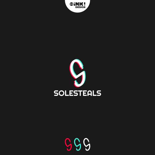 Shoe logo with the title 'Solesteal logo concept'