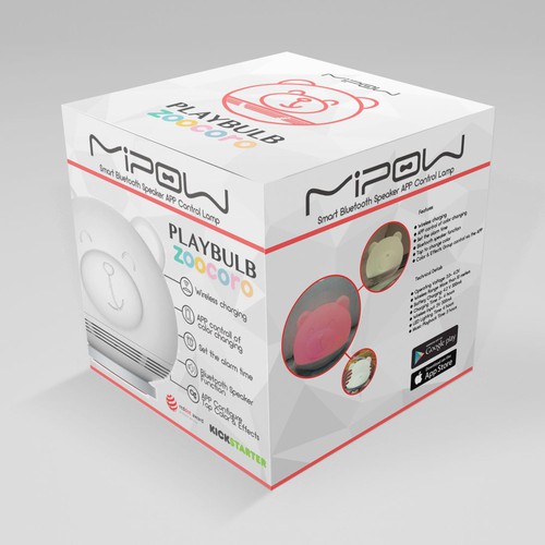 Box label with the title 'Box Package design'