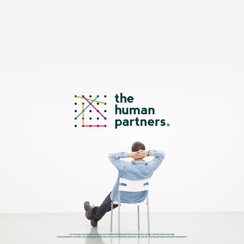 Partnership logo with the title 'The human partners'