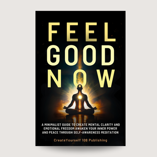 Meditation book cover with the title 'Ebook cover concept for self awareness'