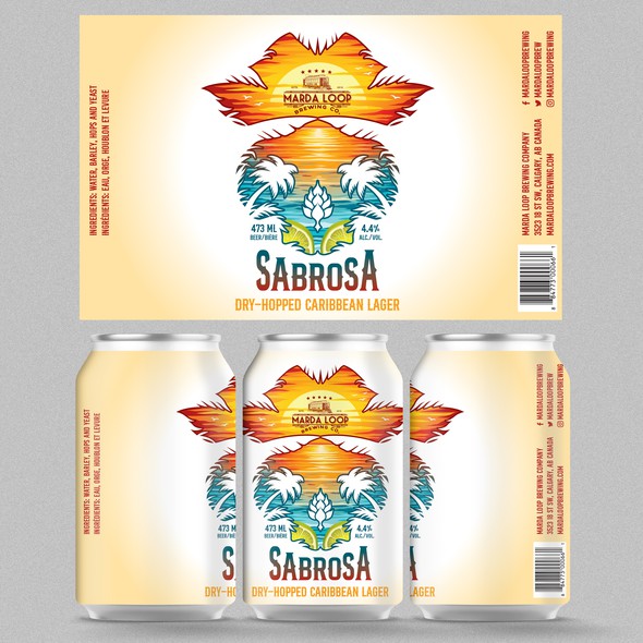 Beer label with the title 'Beer Label Design'