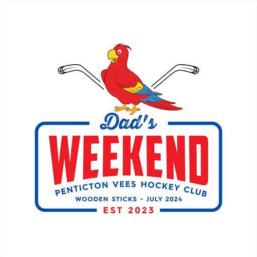 Hockey stick logo with the title 'Bold Logo for Hockey Club'