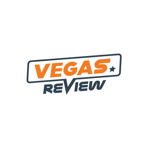 Las Vegas logo with the title 'Vegas.Review Site logo for tourist information portal'