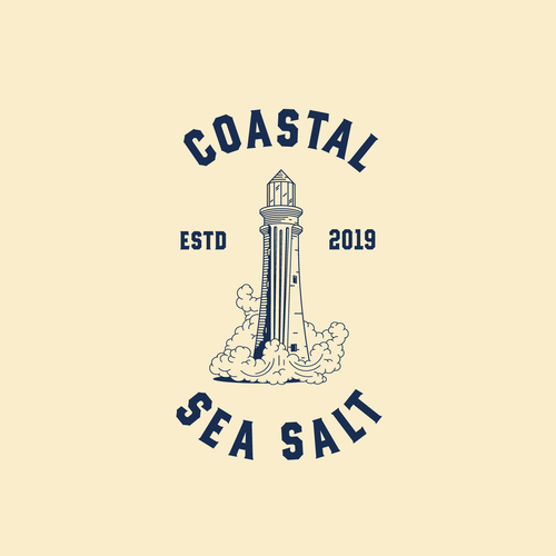 Old-school brand with the title 'Coastal Sea Salt / logo'