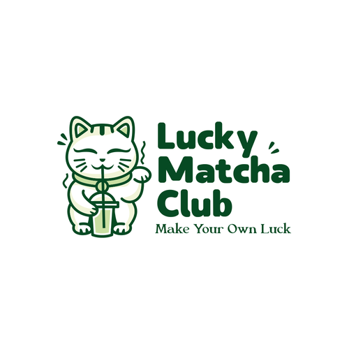 Lucky design with the title 'lucky matcha'