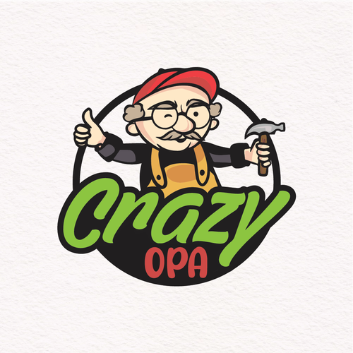 Grandpa logo with the title 'Crazy Opa'