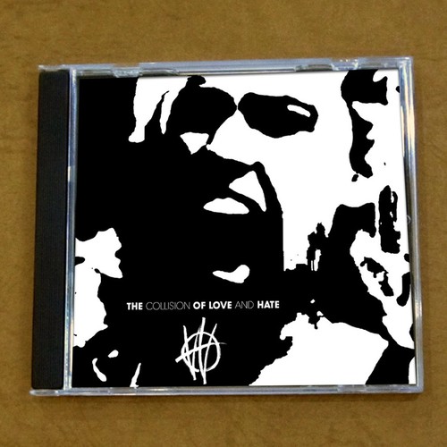 CD cover design with the title 'love and hate'